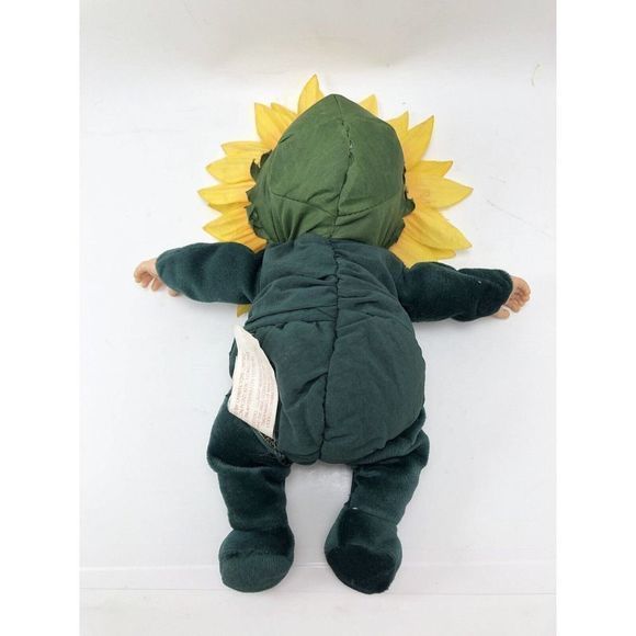 Anne Geddes 7” Sunflower Baby Doll Especially Kids Co. Unimax 1999 Green Yellow - Picture 6 of 8